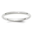 thumbnail image 1 of 10k White Gold Solid Polished Lightweight 2mm Standard Comfort-Fit Band Size 10 Ring Ring for Women and Men, 1 of 2