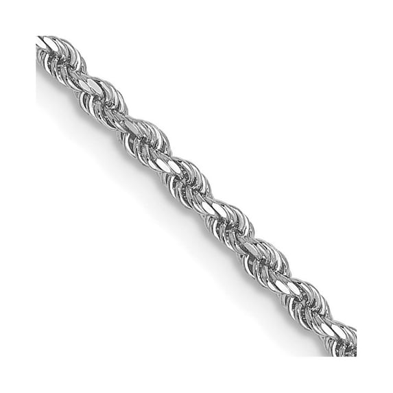 10k White Gold Solid Polished Lobster Claw Closure Valu plus 1.5mm Sparkle Cut Chain Necklace 30 Inch - Chain Necklace f