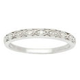 thumbnail image 1 of 10k White Gold Vintage Style Diamond Wedding Band (1/10 cttw, I-J Color, I2-I3 Clarity), 1 of 6