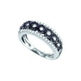 thumbnail image 1 of 10k White Gold Womens Black Color Enhanced Diamond Circular Band Ring 3/4 Cttw, 1 of 1