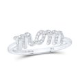 thumbnail image 1 of 10k White Gold and Diamond Women's "Mom" Ring - 1/6 CTTW - Size 7, 1 of 4