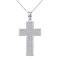 thumbnail image 1 of 10k White The Lord's Prayer Our Father Cross (22 Inches), 1 of 2
