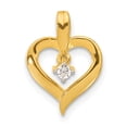 thumbnail image 1 of 10k YG Diamond Heart Pendant with Chain, 1 of 2