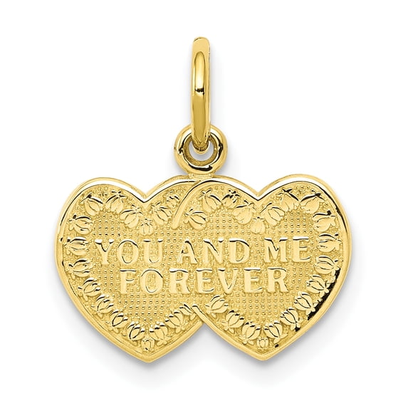 10k YOU & ME FOREVER HEART CHARM