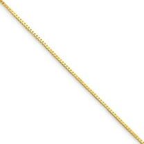 10k Yellow Gold 0.7mm Box Chain Necklace, 18in