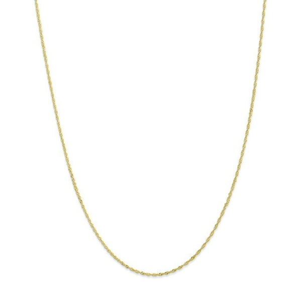 10k Yellow Gold 1.10mm Singapore Chain Bracelet - .5 Grams - 7 Inch
