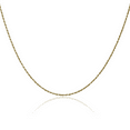 thumbnail image 1 of 10K Solid Yellow Gold 1.15mm Rope Chain Twisted Link Necklace, 1 of 4