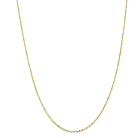 10k Yellow Gold 1.1mm Singapore Chain Necklace Fine Jewelry For Women Gifts For Her, 18"