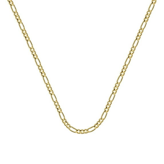 10k Yellow Gold 1.28mm Figaro Chain Necklace Spring Ring Closure - 1.8 Grams - 20 Inch