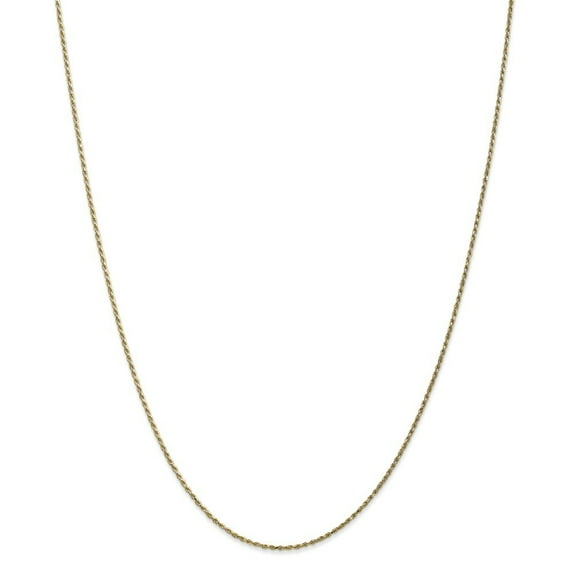 10k Yellow Gold 1.2mm Sparkle-Cut Rope Chain - 1.1 Grams - 7 Inch - Lobster Claw