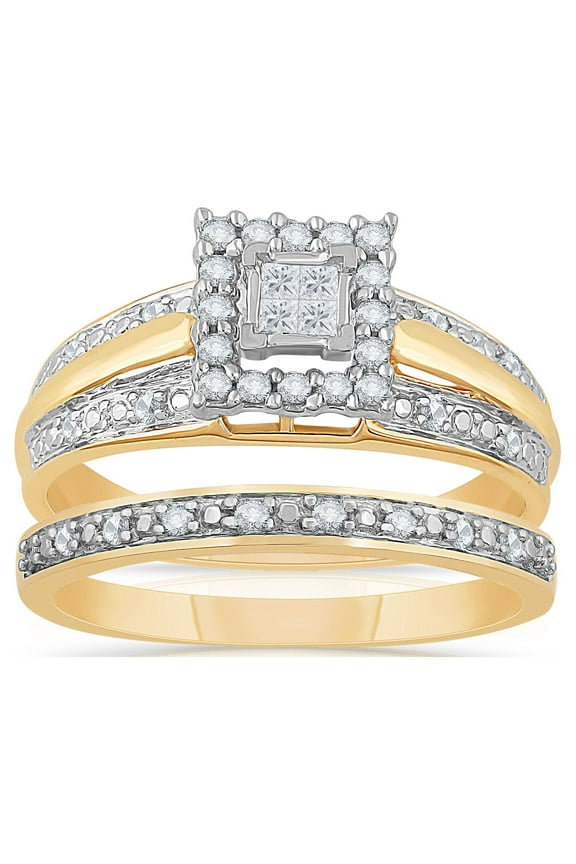 1/3 Ct. T.W. Diamond Engagement Ring, 10K Yellow Gold