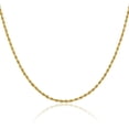 thumbnail image 1 of 10K Solid Yellow Gold 1.3mm Heavy Rope Chain Twisted Link Necklace, 1 of 4