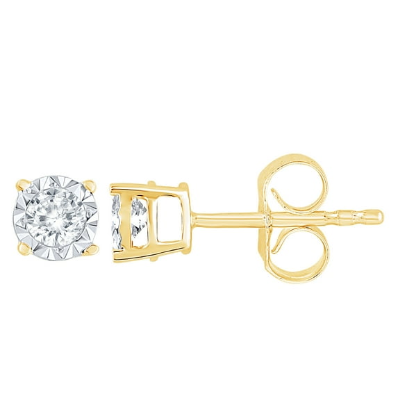 10k Yellow Gold 1/4 Ct.T.W. Diamond Stud Earring