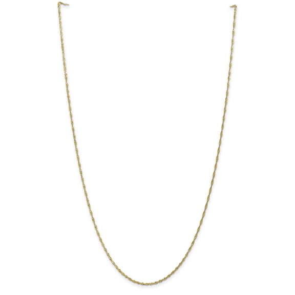 10k Yellow Gold 1.4mm Singapore Chain Necklace Fine Jewelry For Women Gifts For Her, 24"