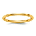 thumbnail image 1 of 10k Yellow Gold 1.5mm Half Round Band Size 11 Ring for Women and Men - 1.2 Grams, 1 of 2