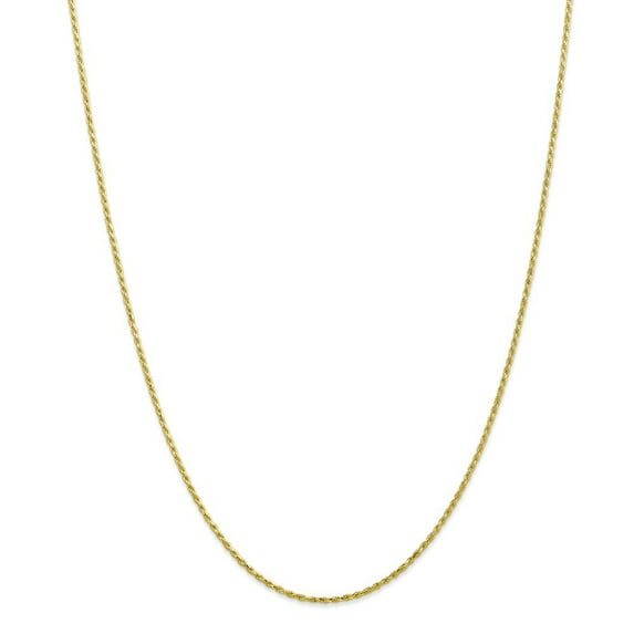 10k Yellow Gold 1.5mm Sparkle-Cut Rope Chain Necklace - 3.7 Grams - 24 Inch - Lobster Claw