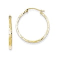 thumbnail image 1 of 10k Yellow Gold 1.5x25mm Sparkle-Cut Hoop Earrings - 1.0 Grams - Measures 26x25mm Wide 1.5mm Thick, 1 of 3