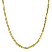 FREMADA KoolJewelry 10k Yellow Gold 1.9 mm Franco Link Necklace (18 inch)