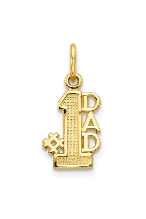 10k Yellow Gold #1 DAD Charm Pendant