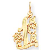 10k Yellow Gold #1 Mom Charm
