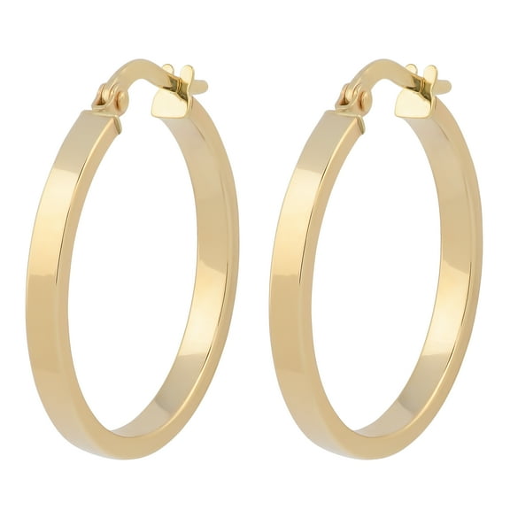 KoolJewelry 10k Yellow Gold 2.4x21mm Polished Hoop Earrings