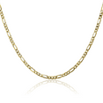 thumbnail image 1 of 10K Solid Yellow Gold 2.75mm Figaro Link Chain Necklace, 1 of 4