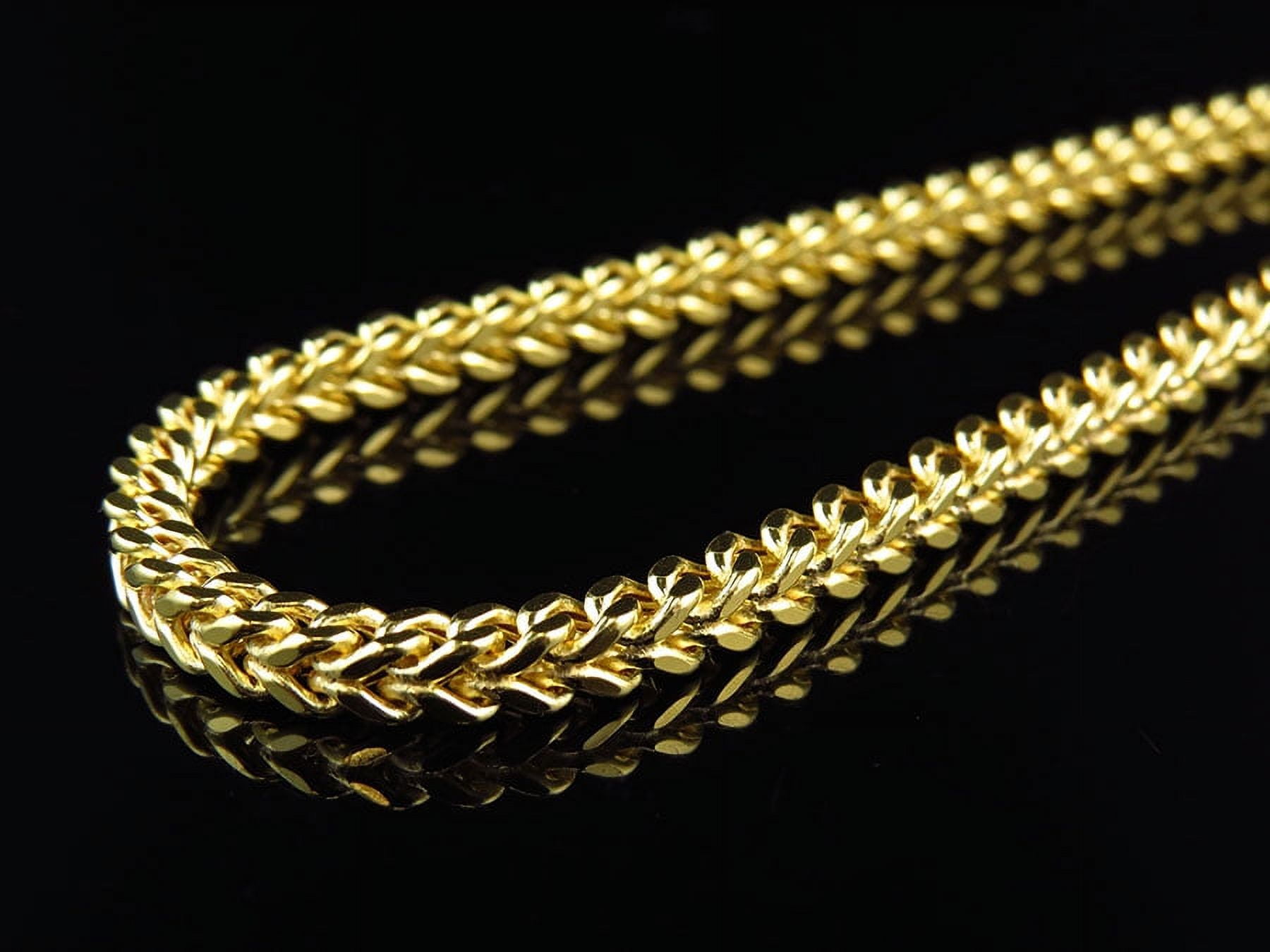10k Yellow Gold MM Franco Chain Necklace 24-40 Inch-34
