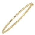thumbnail image 1 of KoolJewelry 10k Yellow Gold 3mm Diamond-cut Bangle Bracelet, 1 of 3