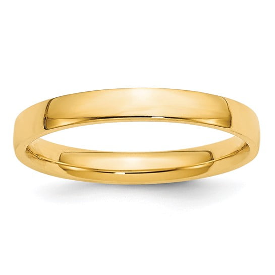 10k Yellow Gold 3mm Lightweight Comfort Fit Band Size 11.5