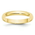 thumbnail image 1 of 10k Yellow Gold 3mm Lightweight Half Round Band Size 11.5, 1 of 1
