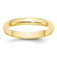 thumbnail image 1 of 10k Yellow Gold 3mm Plain Classic Dome Men's Wedding Band Ring Size 10, 1 of 4