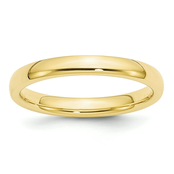 10k Yellow Gold 3mm Standard Comfort Fit Band Size 8.5