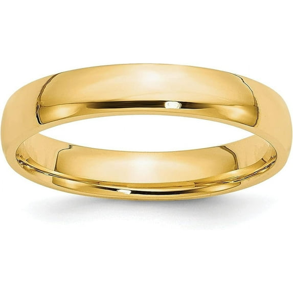 10k Yellow Gold 4.2mm Lightweight Comfort Fit Wedding Band Size 11 - Ring Size 11.0