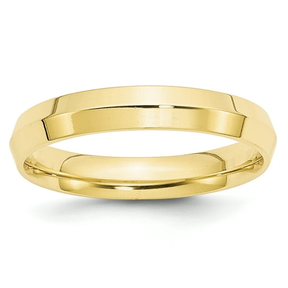 10k Yellow Gold 4mm Knife Edge Comfort Fit Band Size 14