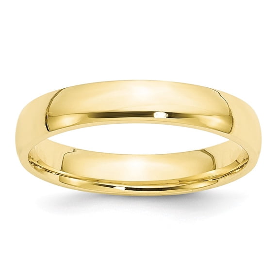 10k Yellow Gold 4mm Lightweight Comfort Fit Wedding Band Size 4