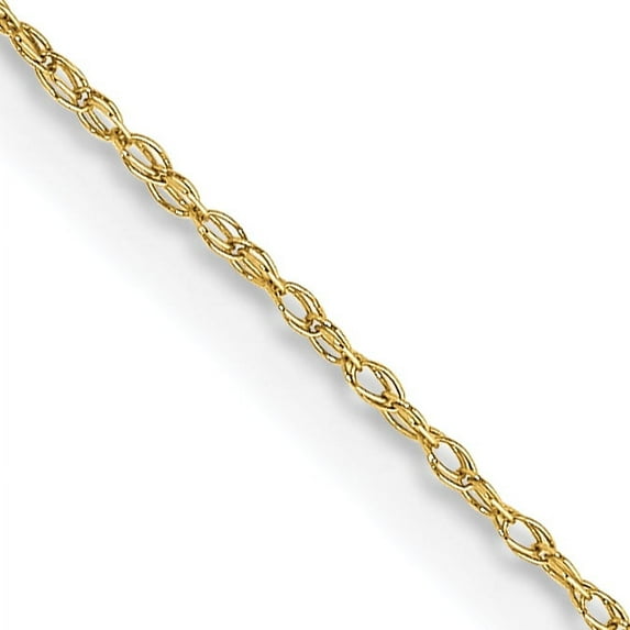 10k Yellow Gold .5mm Cable Link Rope Chain Necklace 16 Inch Pendant Charm Carded Fine Jewelry For Women Gifts For Her