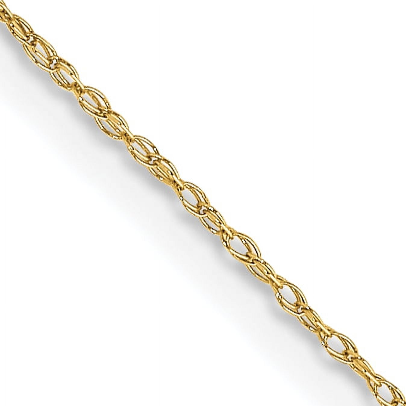 10k Yellow Gold .5mm Cable Link Rope Chain Necklace 20 Inch Pendant Charm Carded Fine Jewelry For Women Gifts For Her