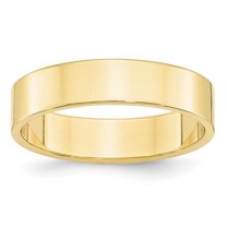 10k Yellow Gold 5mm Lightweight Flat Band Size 5