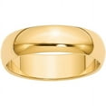 thumbnail image 1 of 10k Yellow Gold 6mm Half Round Wedding Band Size 4.5 1HR060, 1 of 3