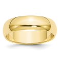 thumbnail image 1 of 10k Yellow Gold 6mm Half Round Wedding Band Size 9.5, 1 of 1