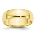 thumbnail image 1 of 10k Yellow Gold 6mm Lightweight Half Round Wedding Band Size 6.5, 1 of 1