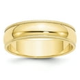 thumbnail image 1 of 10k Yellow Gold 6mm Milgrain Half Round Band Size 5, 1 of 1