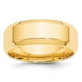 thumbnail image 1 of 10k Yellow Gold 8mm Beveled Edge Comfort Fit Wedding Band Size 6.5 1BEC080, 1 of 5