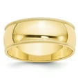 thumbnail image 1 of 10k Yellow Gold 8mm Milgrain Half Round Band Size 5.5, 1 of 3