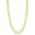 thumbnail image 1 of 10k Yellow Gold 9.5mm Lite Figaro Chain Link Necklace, 1 of 5