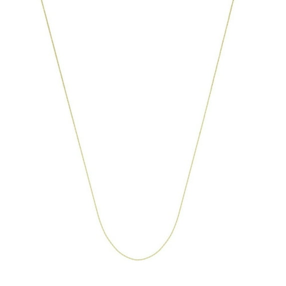 10k Yellow Gold Box Chain Necklace 0.42mm Spring Ring Closure - .6 Grams - 16 Inch