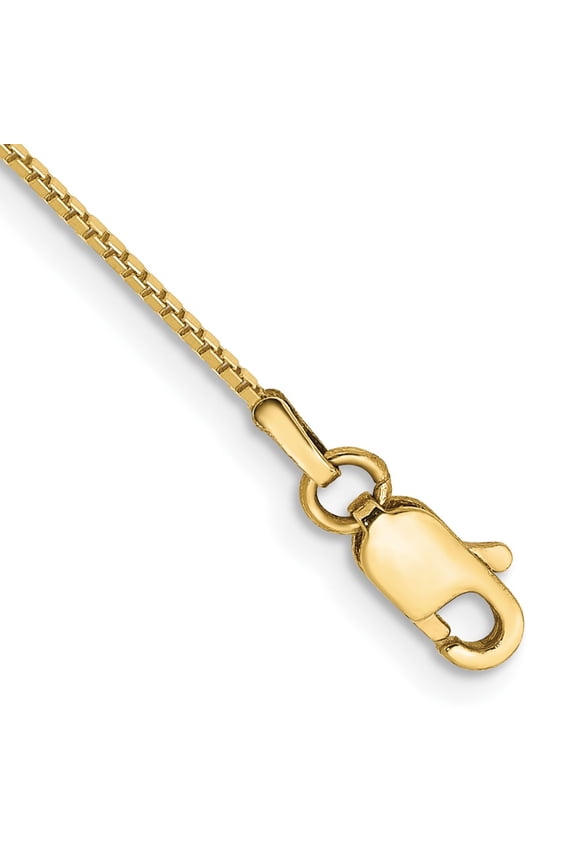 10k Yellow Gold Bracelet Chain Styles Box 0.9 mm 7 in .90