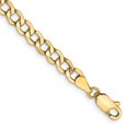 thumbnail image 1 of 10k Yellow Gold Bracelet Chain Styles Curb 4.3 mm 7 in Semi-Solid Link, 1 of 2