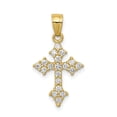 thumbnail image 1 of 10k Yellow Gold CZ Passion Cross Pendant, 1 of 4