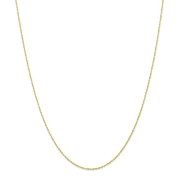 10k Yellow Gold Carded Cable Rope Chain Necklace - .7 Grams - 16 Inch - 0.95mm - Spring Ring